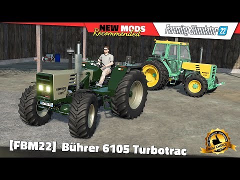 FS22 | Bührer 6105 Turbotrac (modified by ls_oldtimer) - Farming Simulator 22 New Mods Review 2K60