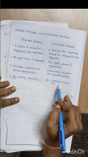 Tractable vs intractable problems