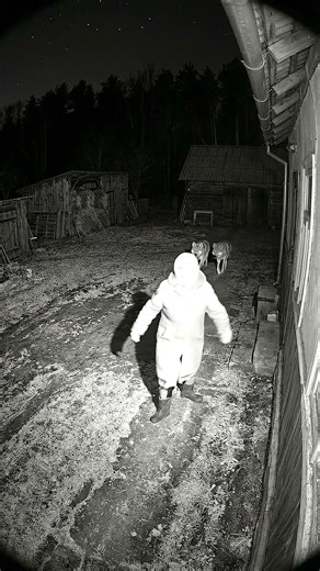 CHILLING ENCOUNTER: TWO WOLVES ATTACKING A WOMAN IN HER BACKYARD!