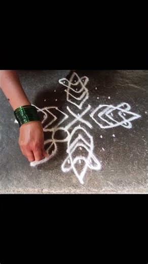 9-3-3 Akki 9- Plus More Columns Rangoli Design,🌺🌺 #shorts #viral