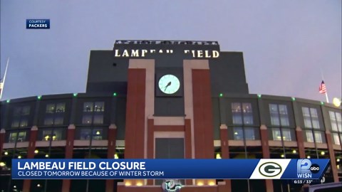 Lambeau Field to close during winter storm