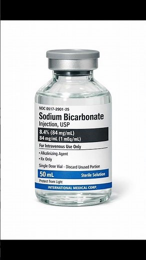 Sodium Bicarbonate 💉Life-saving drug in emergencies like acidosis & cardiac arrest ⚡