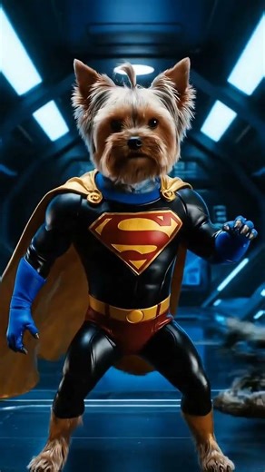 Super Yorkie punches the Alien facehugger alien