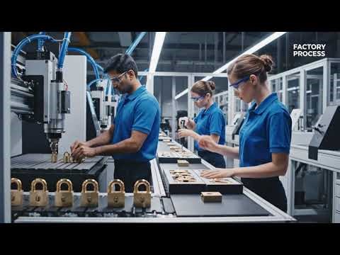 🚨🔒 INSIDE THE ULTIMATE LOCK FACTORY: ONE TAKE, ZERO CUTS! 🔧🏭