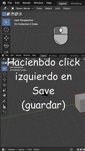 BLENDER 4.2.2 CÓMO GUARDAR |SAVE| DE MANERA MANUAL |FILE| ARCHIVO #blender #3d #tutorial #tips