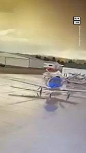 OOPS: A driverless Tesla accidentally crashed into a $3.5M private jet at an aviation trade show in Spokane, WA. According to the Verge, the Tesla's owner had supposedly turned on the car's ‘Smart Summon’ feature, which allows users to navigate the vehicle from afar via their smartphones. | NowThis