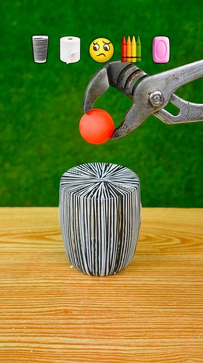 Testing 1000 degrees hot ball on Rubber Bands, tissue papers, crayons 🖍️🧻 #satisfying #experiment #science | RHCB Experiments