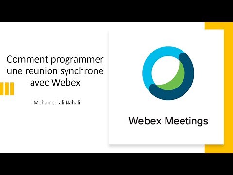 Comment programmer des séances synchrones avec webex meeting
