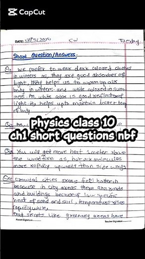 physics class 10(2025) ch1 short questions answers