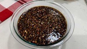 The Only Sauce You Need For All Your Stir Fry Recipes | Chinese Brown Sauce Recipe To order Sweet Adjeley Seasoning Please contact Hertage Distributors @ 9736224406 and they would ship it to you, anywhere in the USA Thank You 😘✌🏽❤️ Ingredients: 1cup - Soy Sauce 2cups - Water 1/2cup - Honey 2 - Garlic Cloves Ginger - 2 thumb sizes 1 - Shallot or Onion 1 - Habanero Pepper 1tsp - Rice Wine Vinegar 1tsp - Sesame Oil | Sweet Adjeley