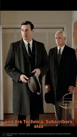 Mad Mens 4K HBO Max Launch Marred by Visible Crew, VomitMachine Goof and Misordered Episodes