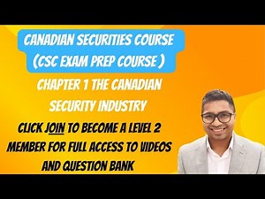 #CSC #CSClevel1 Chapter 1 The Canadian security industry