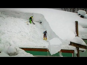 Idiot Snow Removal: Massive Roof Avalanche | Extreme Dangerous Plow Truck Fails #16