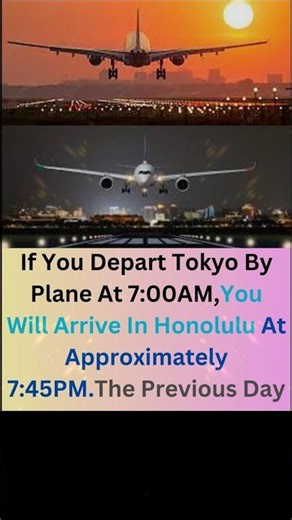 Leave Tokyo Tomorrow, Arrive Honolulu Yesterday! 👐🙂‍↕️#tokyo #shorts
