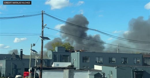 Huge fire in Belleville, N.J. burns for hours, prompting state of emergency.