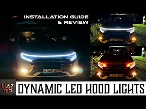 Dynamic LED Hood / Bonnet Light System For Any Vehicle | Installation Guide & Review | HAZI TECH