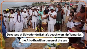 WATCH: Devotees gathered at Salvador de Bahia’s beach in Brazil to celebrate the Day of Yemanja, the Afro-Brazilian queen of the sea | Reuters