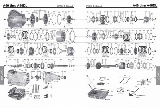 Transmission repair manuals A42DL - A46DL - Rebuild instructions