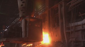 Machine working on a metallurgic factory - Free Stock Video
