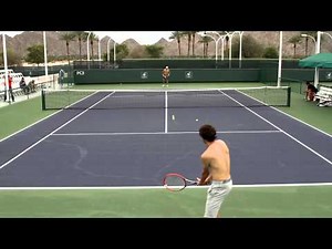 Gilles Simon Practice 2014 BNP Paribas Open Indian Wells CA