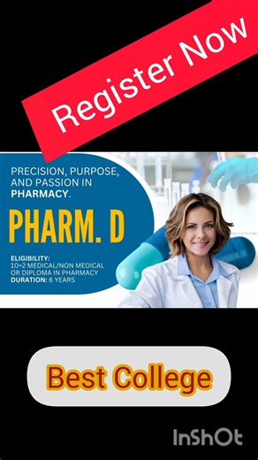 Pharm. D admission 2026 Booking started