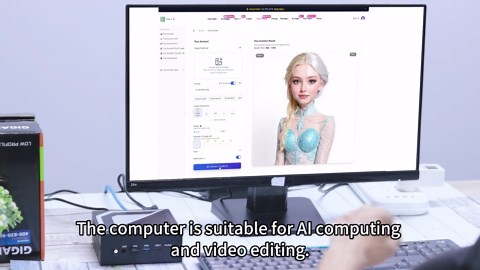 Kinupute Mini PC AMD Ryzen AI 9 HX 370(12 Cores | 80 Tops | Radeon 890M), Win-11 Pro, 64G DDR5, 4T PCIE4.0 SSD, Mini Gaming Desktop Computers Dual 2.5G LAN, Oculink/USB 4.0 /Triple Display 8K/WiFi7