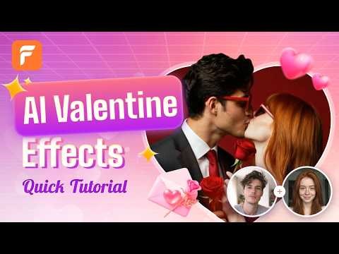 Make a Valentine’s Day Video in 1 Click (AI Templates- No prompt needed) | FlexClip quick tutorial