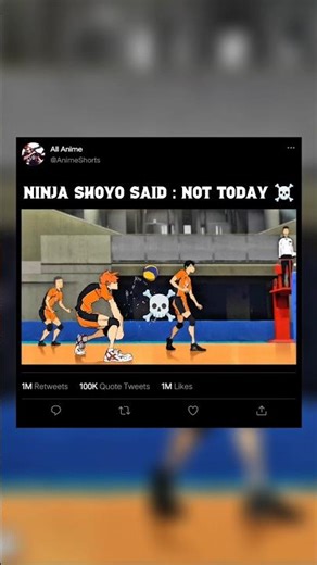 NINJA SHOYO DID THE IMPOSSIBLE 😤🔥#anime #haikyuu #volleyball #viral