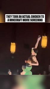 12K views · 50 reactions | Someone showed up to a Minecraft movie screening with an actual chicken  videosinfolder #Minecraft #MinecraftMovie #chickenjockey | Dexerto | Facebook