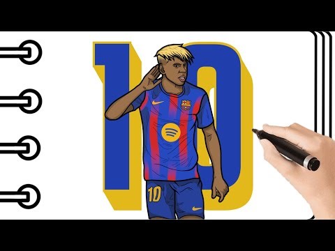 Como Dibujar a LAMINE YAMAL con la 10 del Barca paso a paso FACIL | Mapi Art TV.