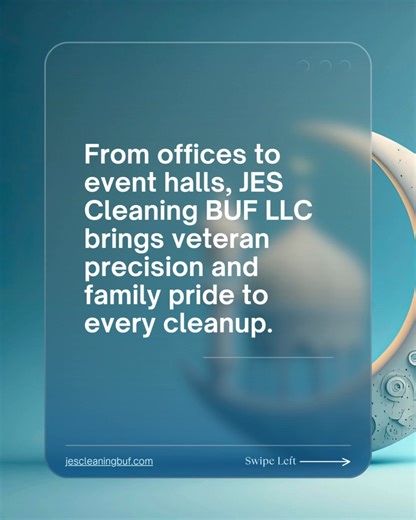 We don’t cut corners — we clean them. Every sweep, every shine, every spotless floor is powered by discipline, respect, and Buffalo pride. Whether it’s your home, office, or next big event — JES Cleaning BUF LLC is mission-ready to make it spotless. 📍 1902 Ridge Rd Suite 302, Buffalo, NY 📞 1 716-671-7304 | 📧 jescleaningbuf@gmail.com 🌐 jescleaningbuf.com 📸 Follow us on IG & TikTok @jescleaningbuf ✨ Book your free estimate today — let’s make your space shine the JES way. #MissionReadyClean #J