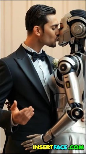 Man Marries Robot Bride 💍🤖 Sci-Fi Wedding. AI Video #ai #love #bride #wedding