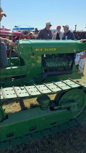 Vroom Vroom 😎 Oliver OC 4 - v8 power 🤠 Pawnee Oklahoma, Steam and Gas Engine Show #shorts