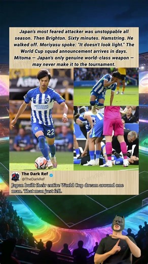 Mitoma's World Cup dream just shattered 💔 #Shorts #Mitoma #Japan #worldcup2026