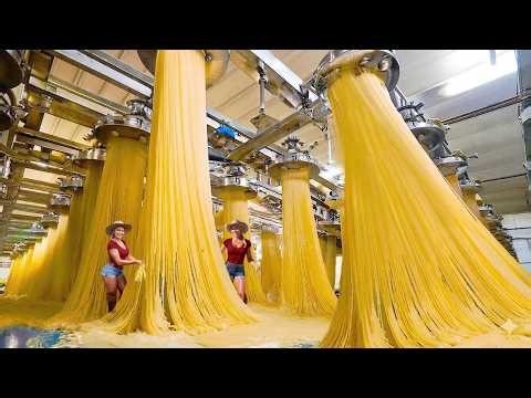 How Spaghetti Is Made - Massive Million Tons of Pasta Processing In Factory