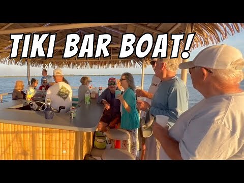Fun on a Floating Tiki Bar Boat in Sebastian, Florida!