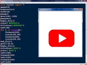 How to draw a you-tube logo in python IDLE #python #youtube #logo #turtledesign #pythonprogramming