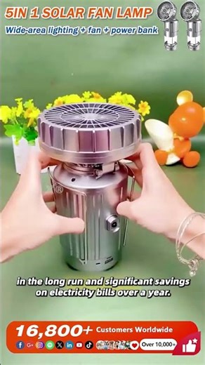 🏆Flash Sale⚡ 50K+ SOLD! Almost Gone-💥🔥5-In-1 Portable LED Camping Lantern With Fan