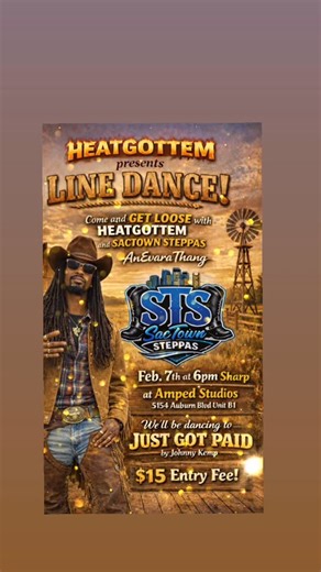 Anton Hobby on Instagram: "It’s official y’all let’s get a head count on who coming to step witcha boy for my first line dance class teaching my new line dance to (JUST GOT PAID) by #johnnykemp at @ampedstudios I’m honored to do so and can’t wait to see u there.. #fyp #linedance #justgotpaid #HEATGOTTEM"