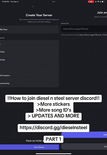 Join the Diesel N Steel Discord Server - Tutorial