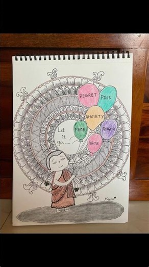 Easy Mandala Art with Deep Meaning | #art #drawing #shorts #explore