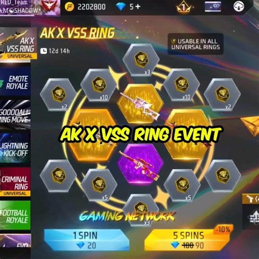 AK X VSS Ring Event Token Exchange Trick 🛠️ Free Fire New Event 1 Spin Me Gun Skin Kaise Nikale