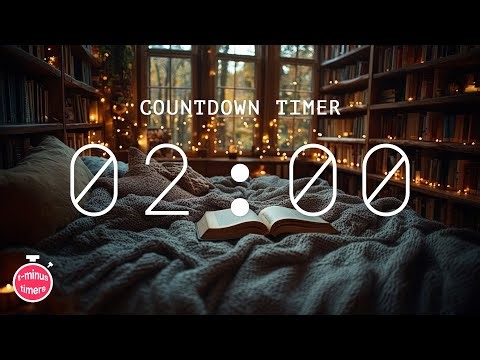 2 minute timer with music for classroom (cozy fall)