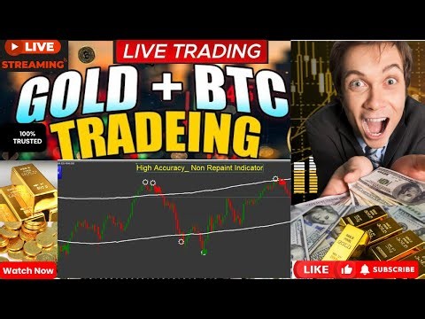 XAUUSD Gold & BTCUSD Live Trading /Session/#17 | High Accuracy Non-Repaint Indicator #trading #live