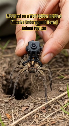 Mounted on a Wolf Spider Inside a Massive Underground Town | Animal POV Lab