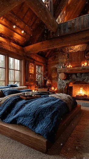 A warm fire inside… snow falling outside. The perfect winter fantasy scene ❄🔥 Let the cabin vibes melt your stress away. #CozyVibes #WinterAesthetic #FireplaceMood #SnowyDays #CabinLife #MedievalStyle #WarmAndCold #RelaxingReels #AtmosphericReels #VibesOnly | Cabin Dreams