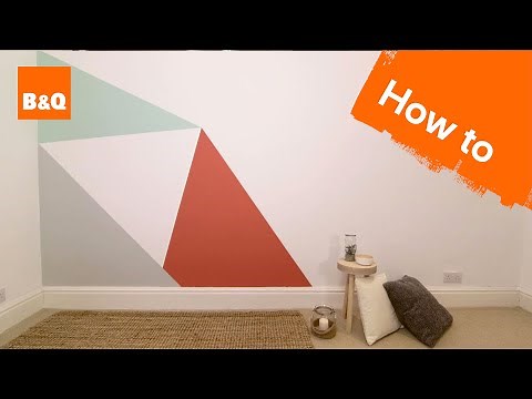 How to paint a geometric triangle feature wall