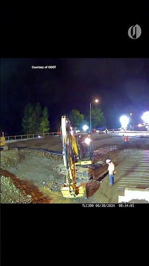 Timelapse video shows ODOT crews work on section of I-5