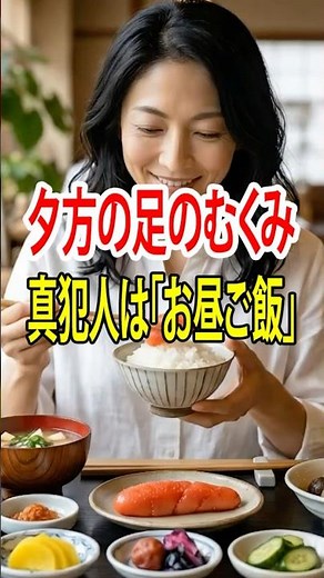 【衝撃】夕方の足のむくみは「お昼ご飯」が原因！夜間頻尿も防ぐ最強の食事術
