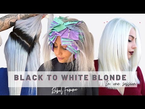 Platinum Card Color Correction [BLACK TO WHITE BLONDE HAIR] - full hair tutorial